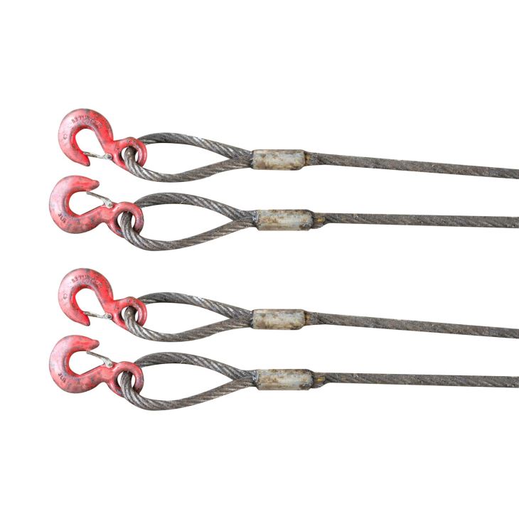 Eslinga de cable de acero con brida de doble pierna